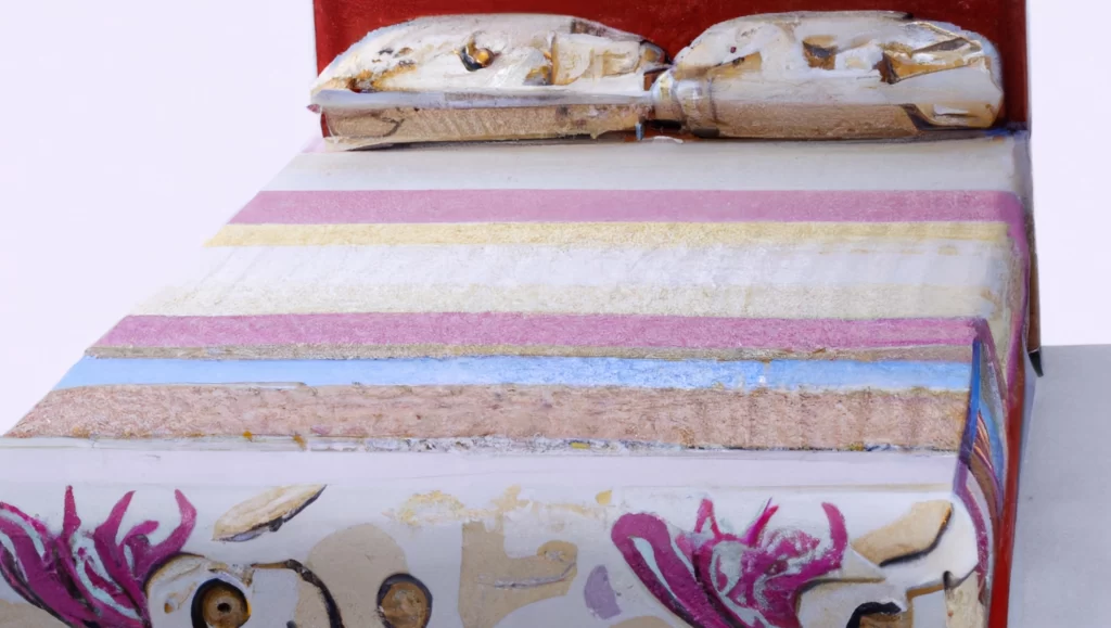Bamboo Mattress on a queen bed in Digital Prints e1675610581290